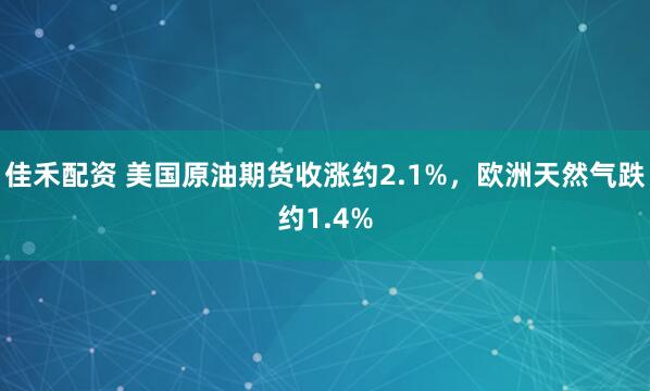 佳禾配资 美国原油期货收涨约2.1%，欧洲天然气跌约1.4%